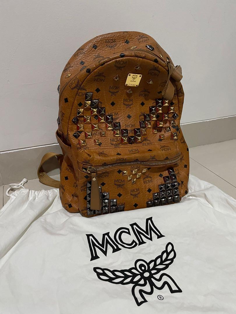 Mcm backpack outlet cognac medium