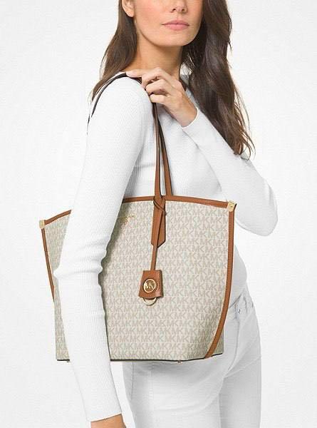 Micheal Kors Jane Large Logo Tote Bag, Luxury, Bags & Wallets on Carousell