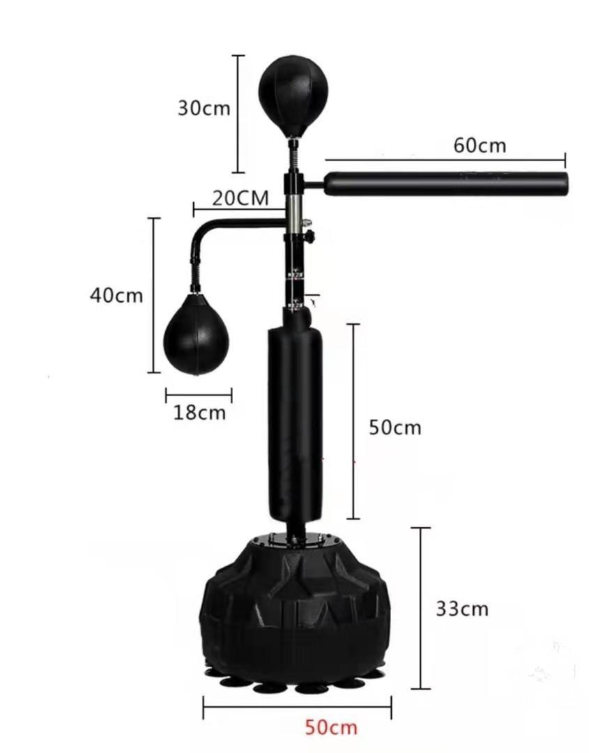 Boxing Spinning Bar Fitness Punching Ball Stand Adjustable Reflex Speed  Training