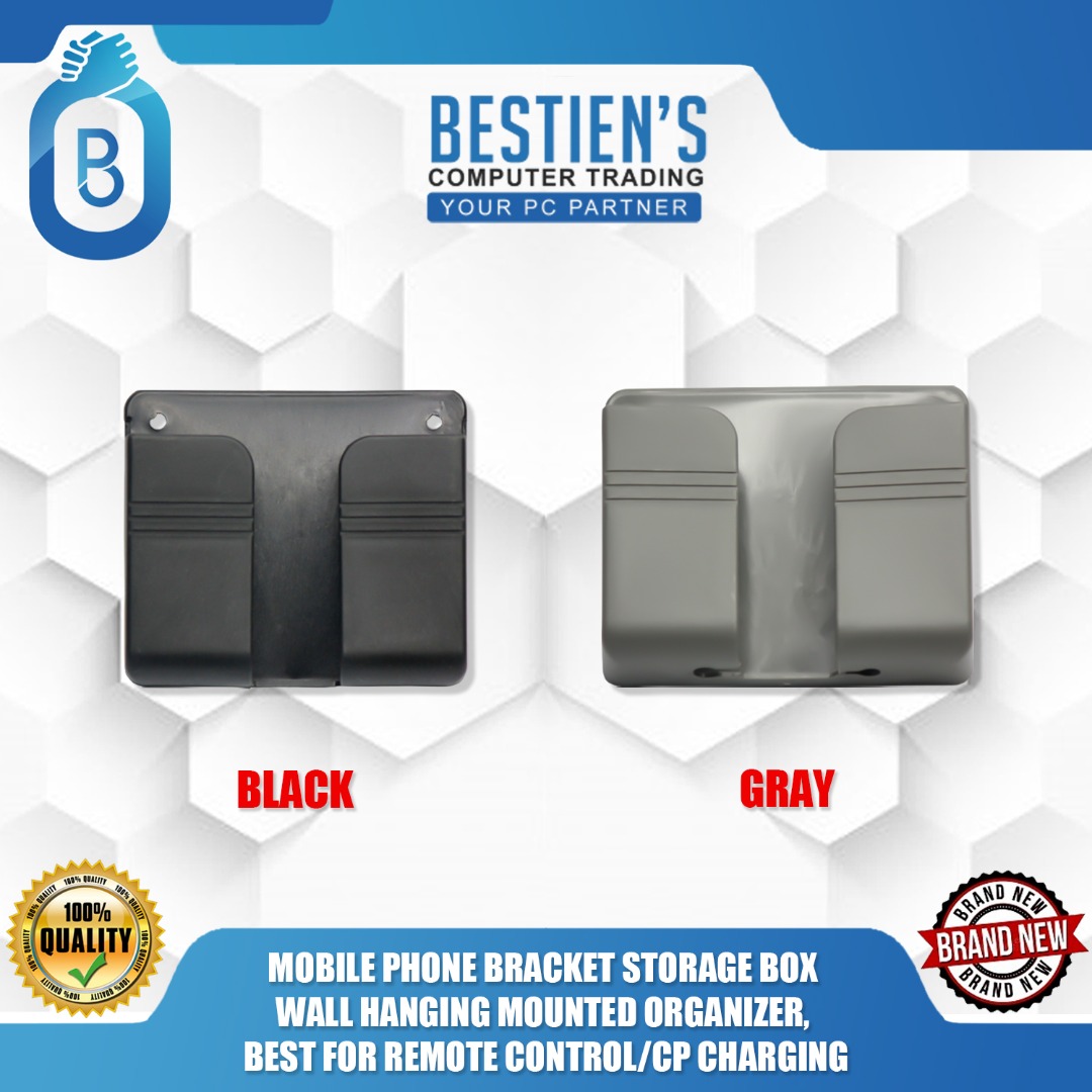 Wall Mounted Mobile Phone Holder Box Remote Control Storage Organizer Case Fa CP 