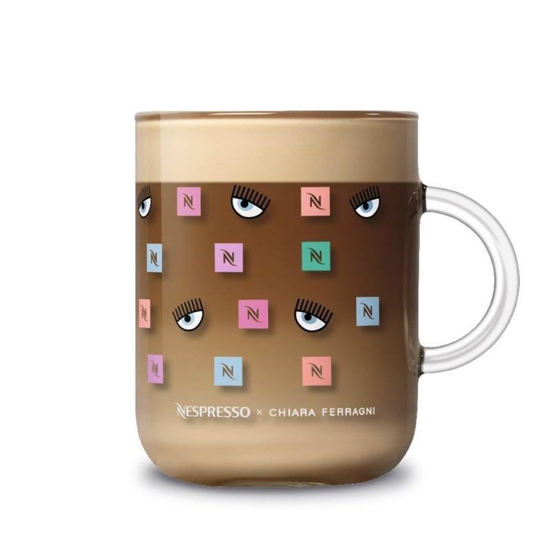 Nespresso Limited Edition Chiara Ferragni Glass Coffee Mugs Set of 2 in  Hand for sale online