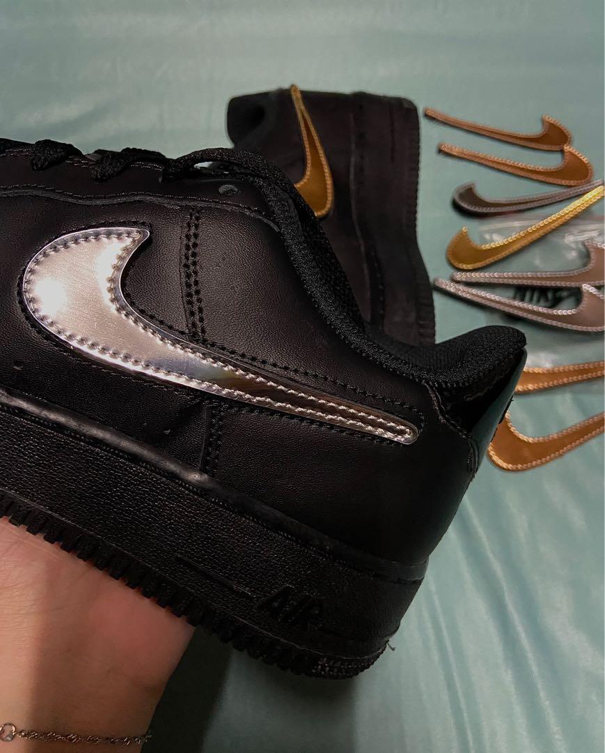 black af1 removable swoosh