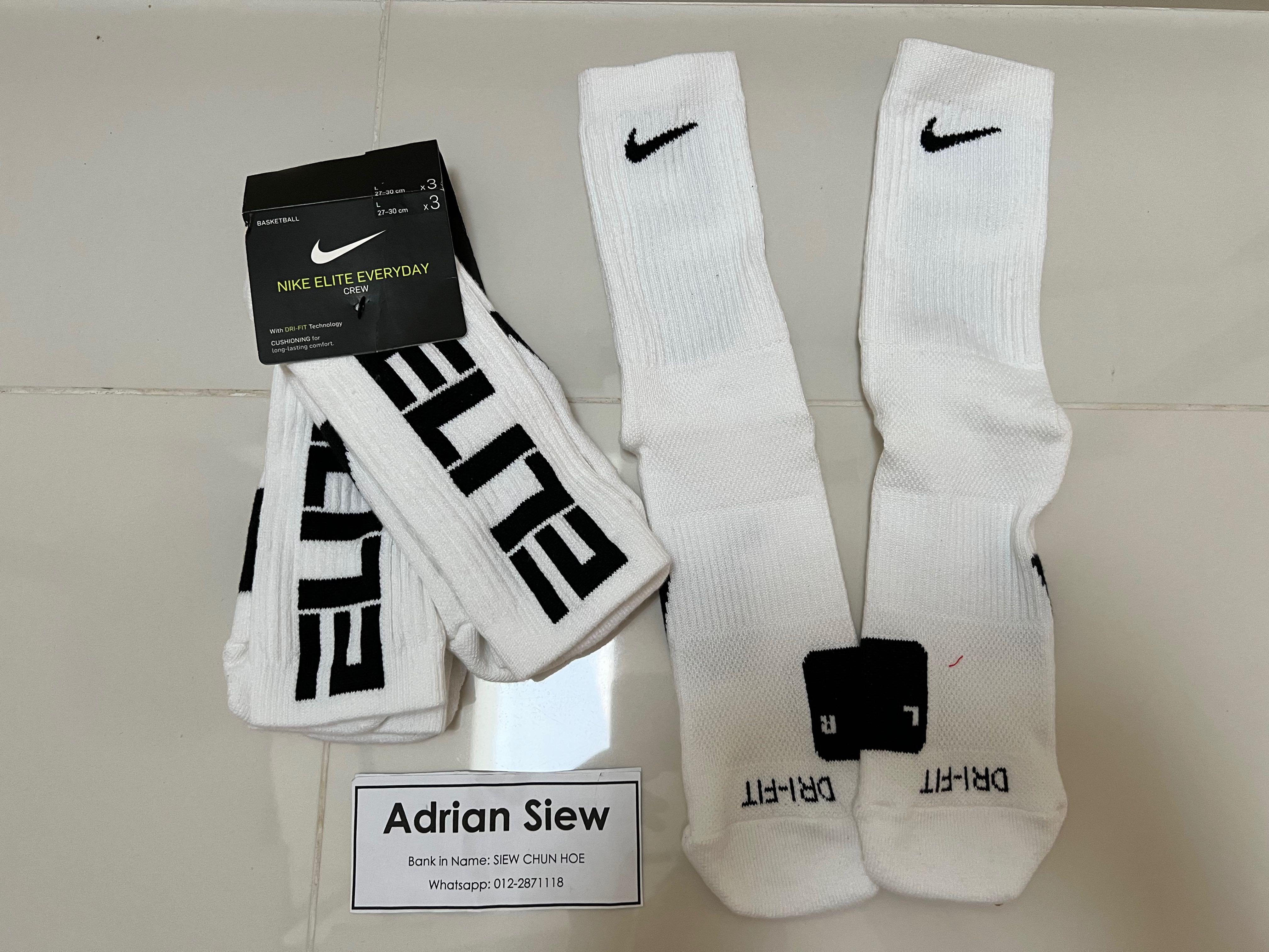Nike Elite 3 Pairs, Men's Fashion, & Accessories, Socks on Carousell