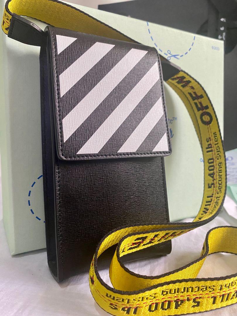 Off-White Diag-strip print phone holder/bag, Luxury, Bags