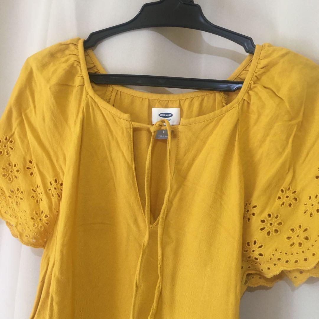Old navy mustard yellow dress hot sale