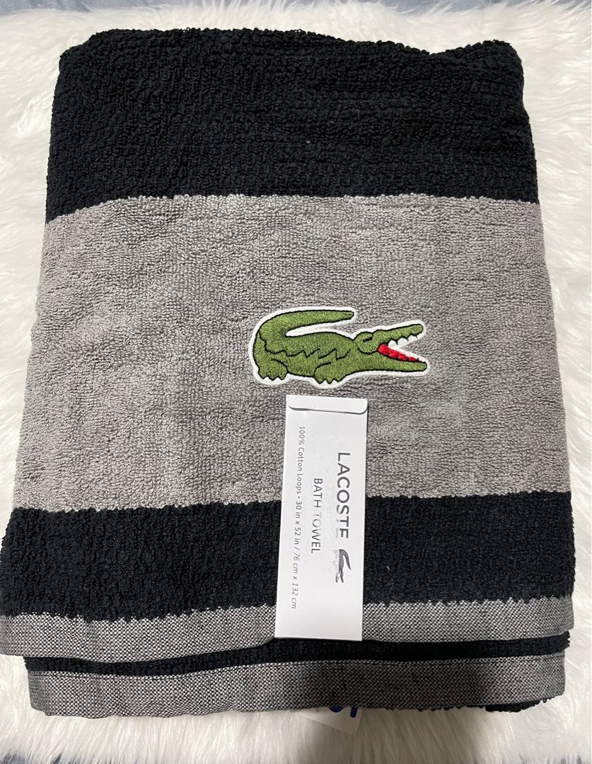 Original Lacoste Bath Towel, Furniture & Home Living, Bedding & Towels