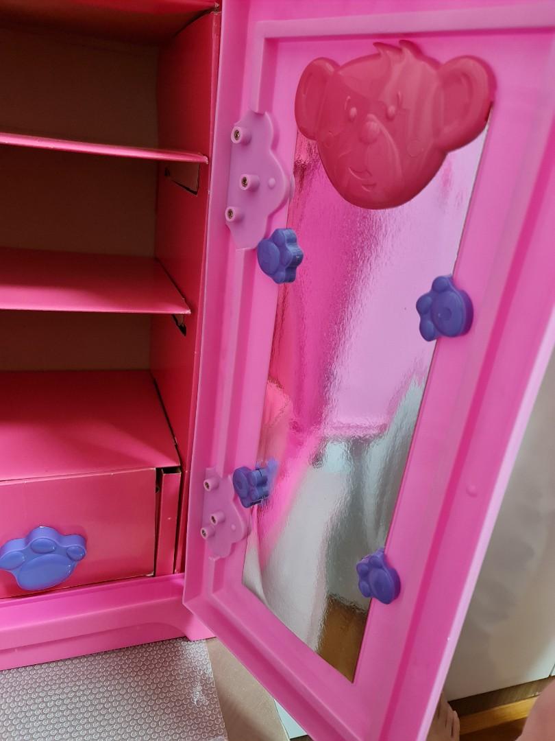 Pink Doll Wardrobe Closets Toys Clothes Storage, Hobbies & Toys, Toys ...