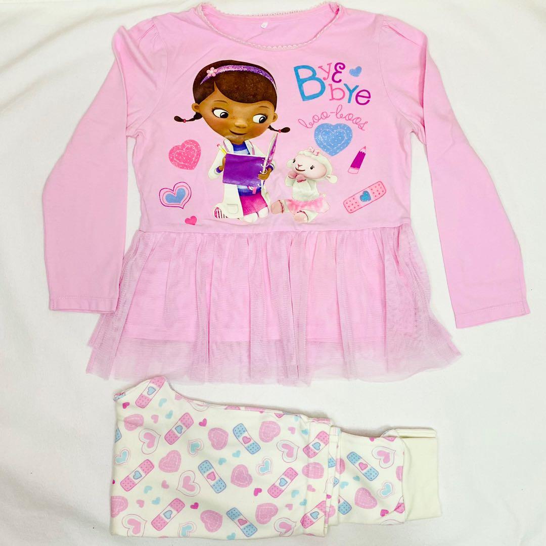 Girls Pyjamas Sleepsuit All Inn One Jumpsuit Disney Doc Mcstuffins 