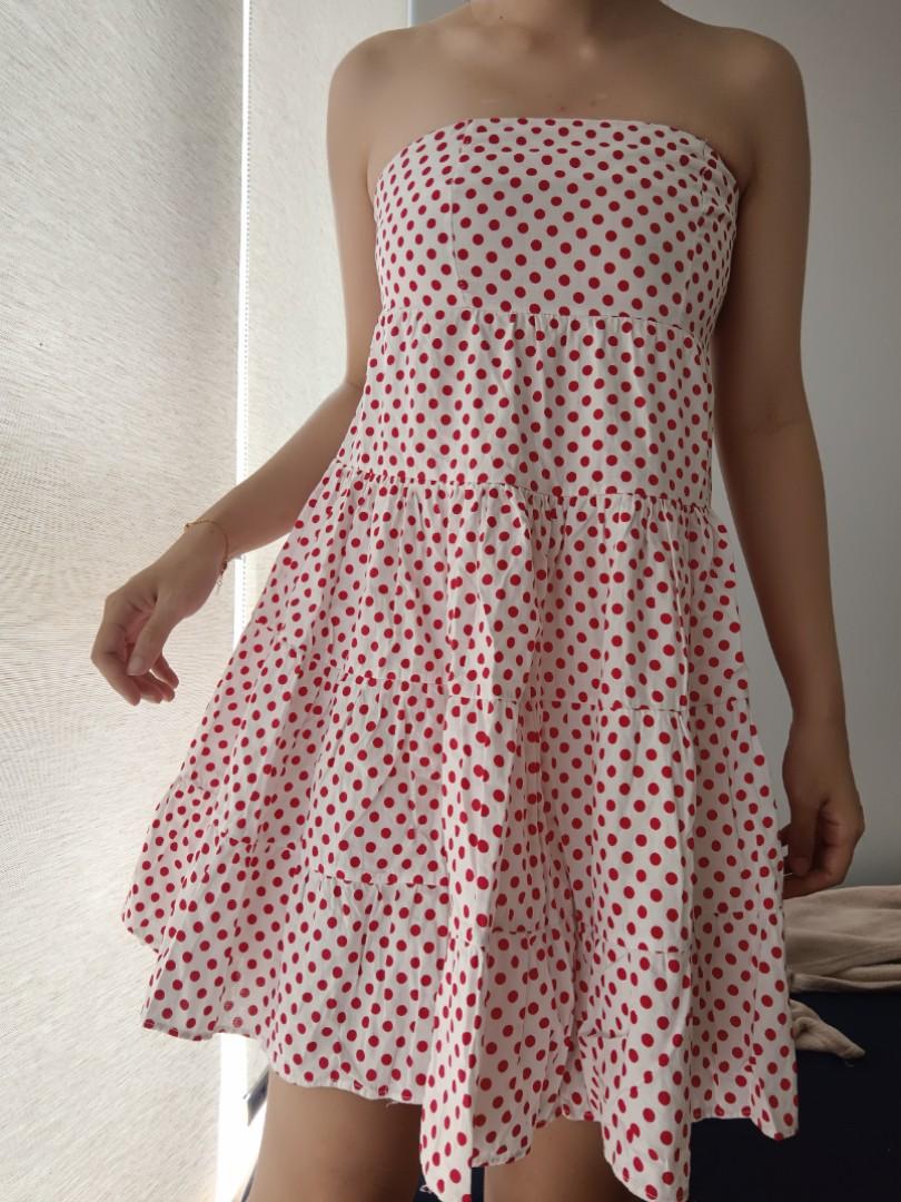 Polka dot deals tube dress