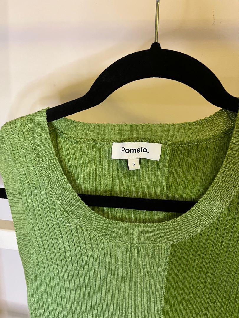Pomelo knit green sleeveless top (Category: Blouses) located in Makati City. Submitted by itaclosetsale (Listing ID 1174286001, Image 3). Description: .