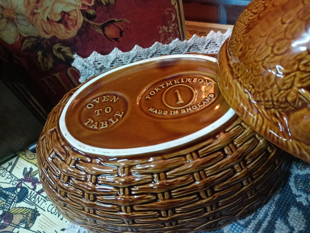 1970s Portmeirion Hen Egg Basket