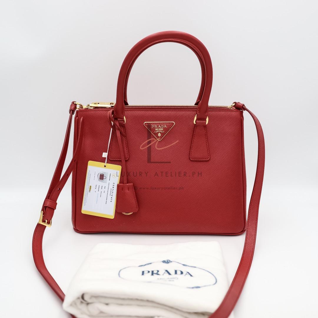 Prada Red Saffiano Leather Mini Shoulder Bag at 1stDibs  prada red purse,  prada red small bag, small red prada bag