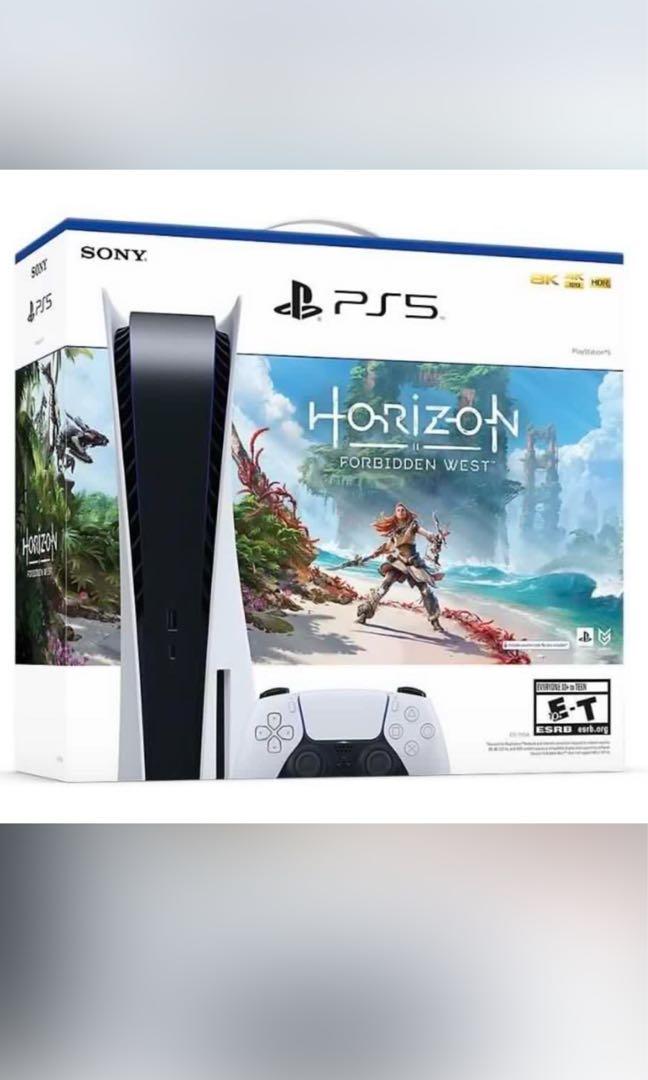 全新PS 5 , Play Station 5 光碟版全套連手掣及Horizon game, 原裝行貨