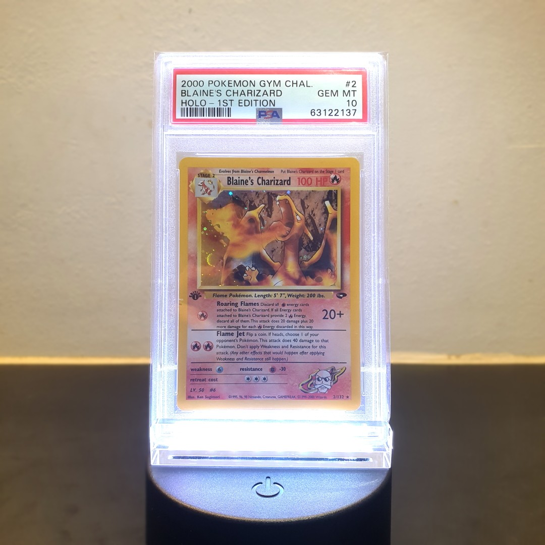 Graded Trading Card Stand Ply Wood Pokemon PSA YuGiOh Magic Wooden 