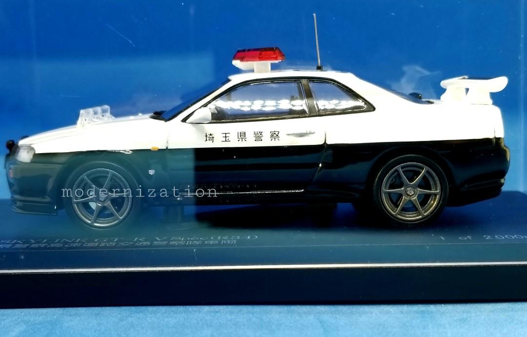 ▫1:43 日産R34 スカイラインGT-R Vスペック(R34) パトカー2000 埼玉県