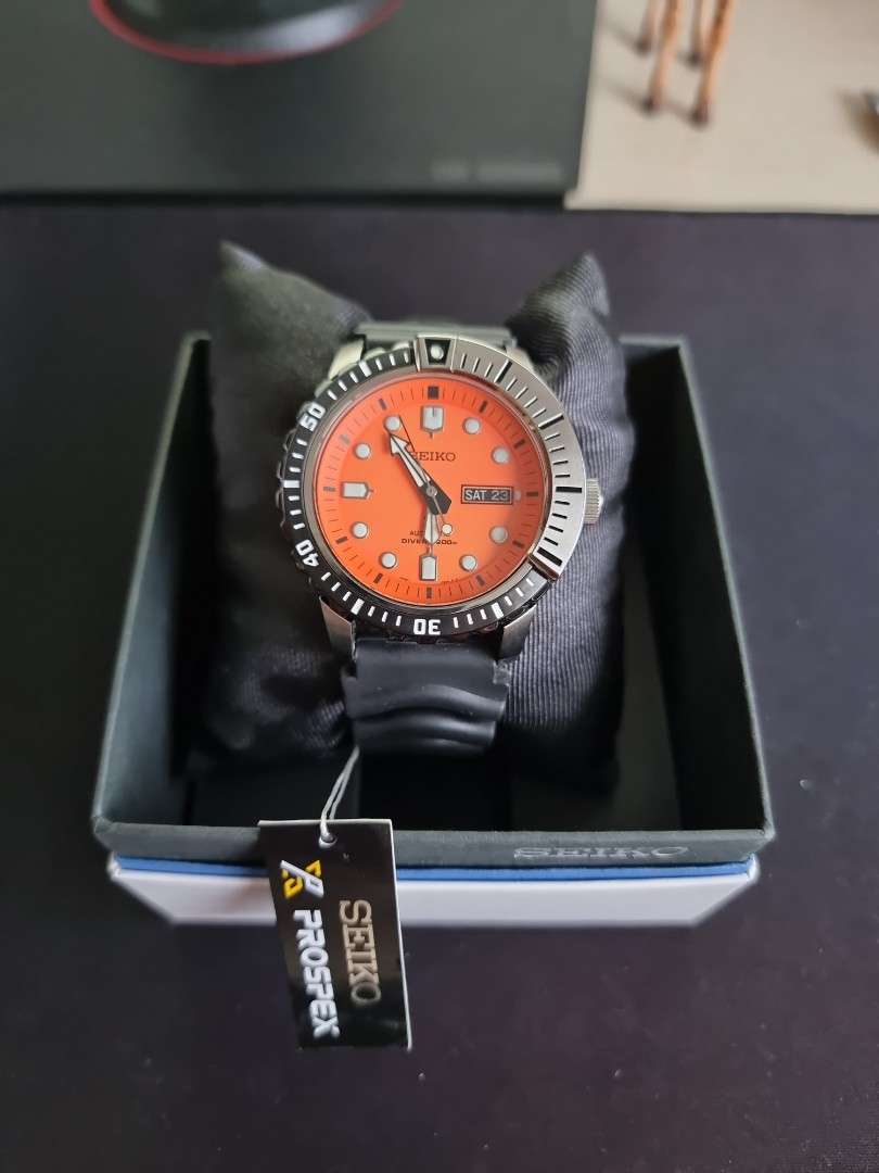 [Rare NOS] Seiko Mohawk Prospex Orange Diver Watch SRP589 SRP589K1, Men ...