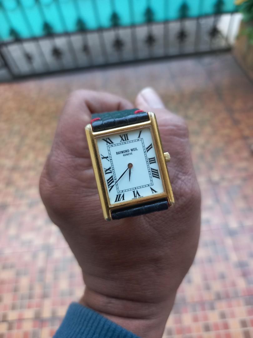 Raymond Weil Tank 5768 Gold P 18k vintage seiko omega cartier
