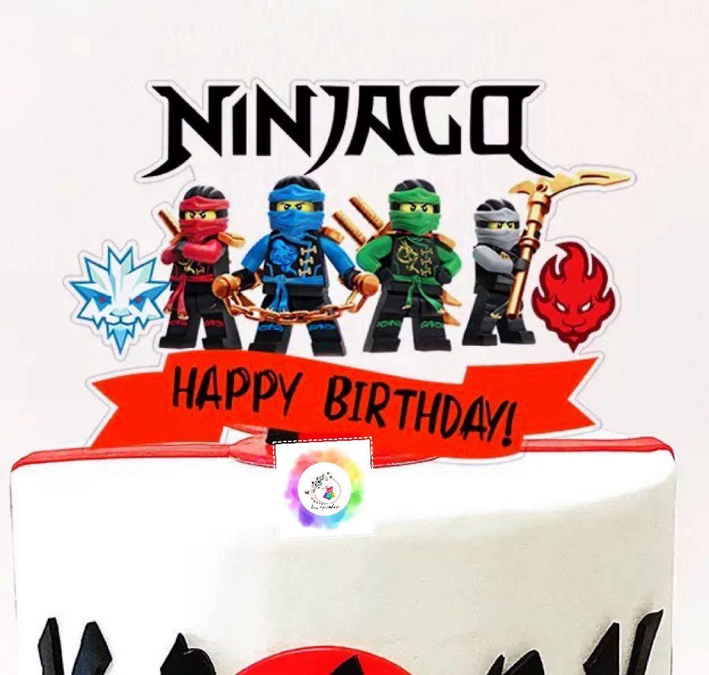 Ready Stock Lego Ninjago Happy Birthday Acrylic cake topper