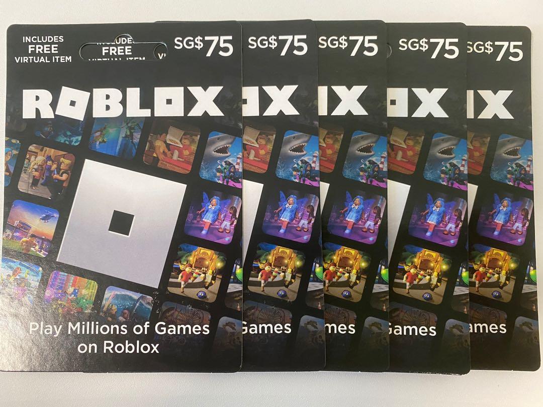 Roblox Gift Card SG$75, Video Gaming, Gaming Accessories, Game Gift ...