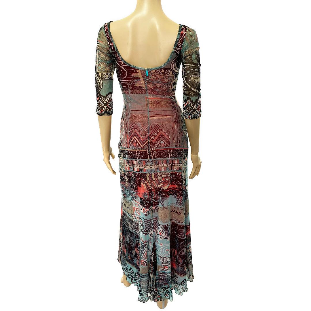Save the Queen Vintage 90's Pink Multicolor Embroidered Maxi Dress ...