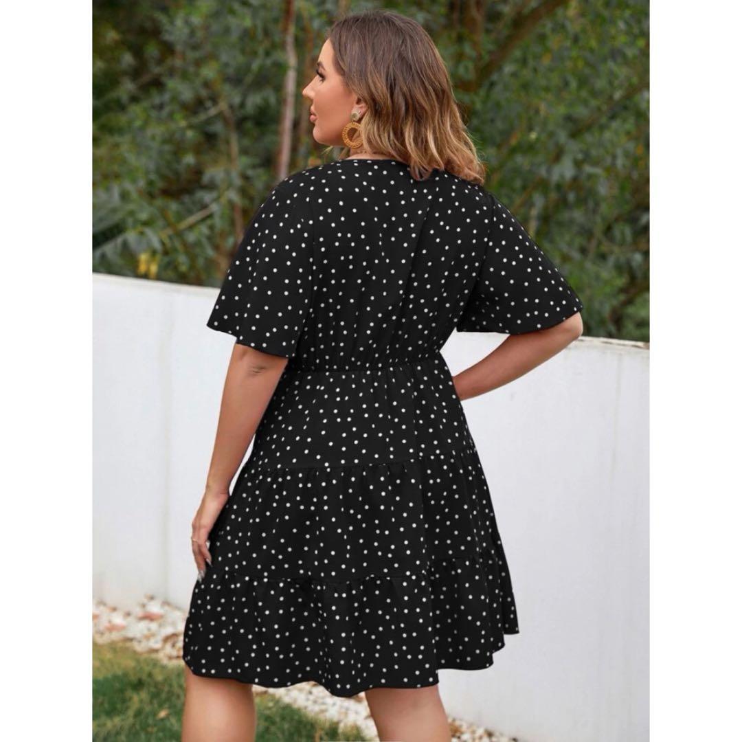 Curve polka dot dress new arrivals