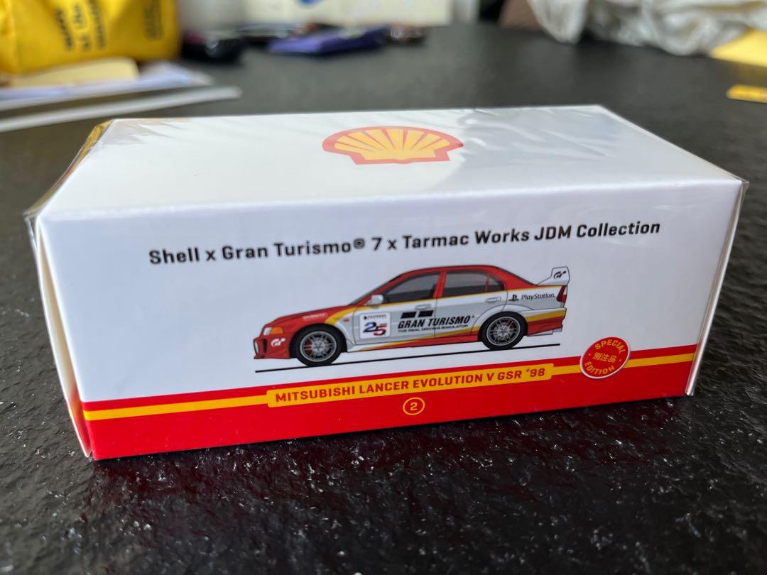 Shell X Tarmac Works X Gt7 Jdm Mitsubishi Lancer Evo V 5 Gsr 98 三菱蘆筍五代 興趣及遊戲 收藏品及紀念品 明星周邊on Carousell