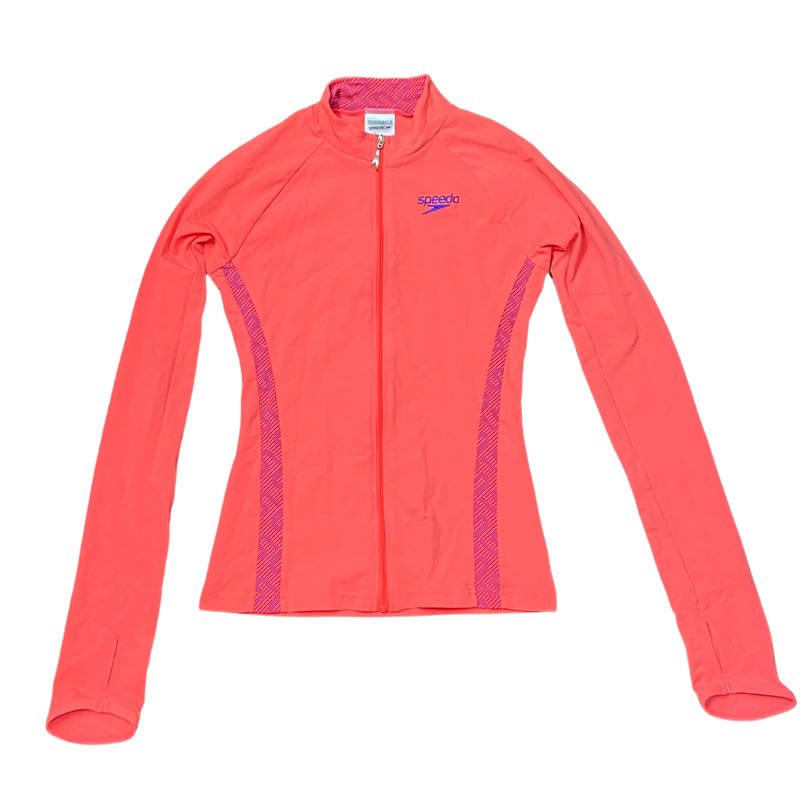 Speedo Zip up Rashguard, Women's Fashion, Swimwear, Rash guard on Carousell