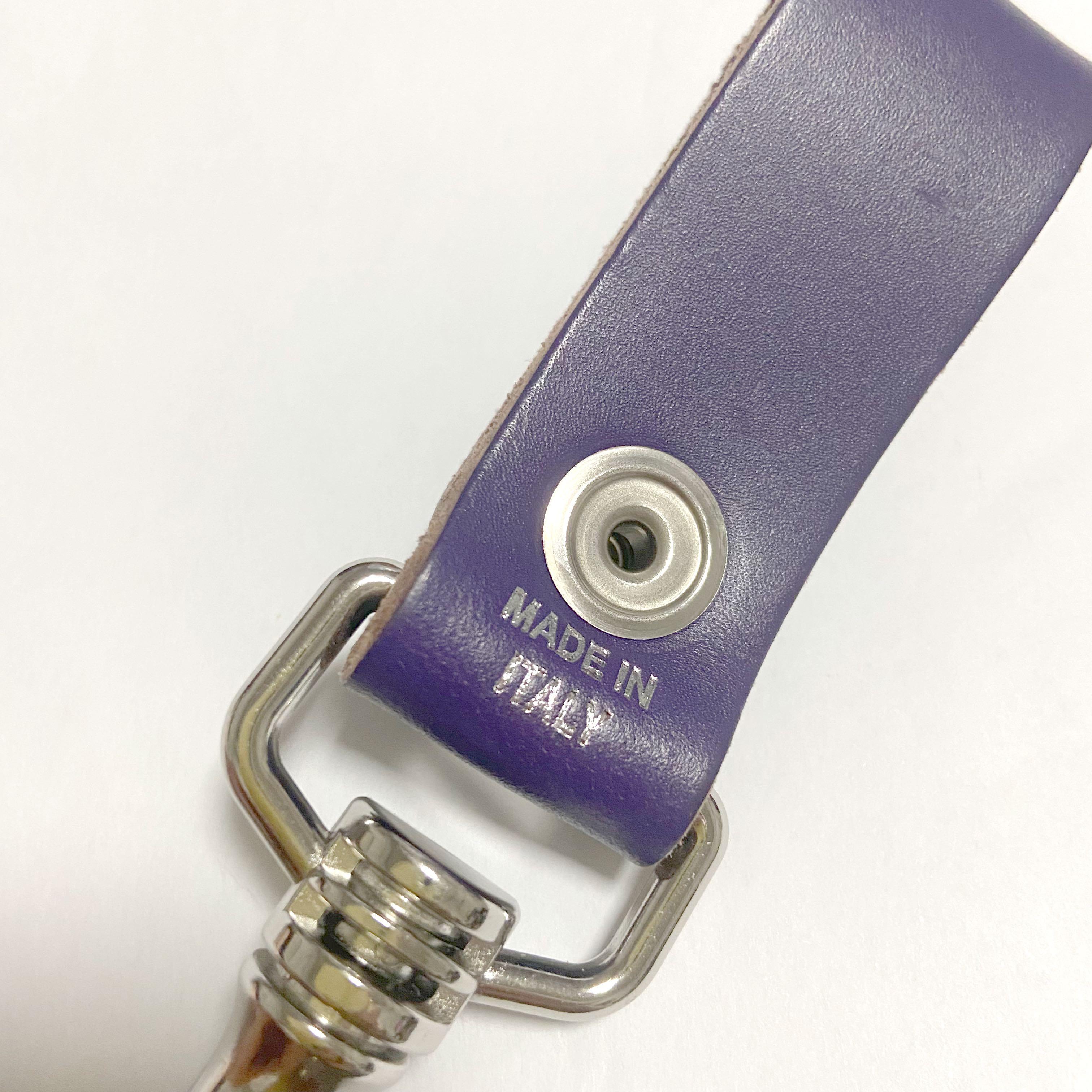 SS21😈Supreme purple leather key loop 紫色皮革鎖鑰扣, 男裝, 手錶及