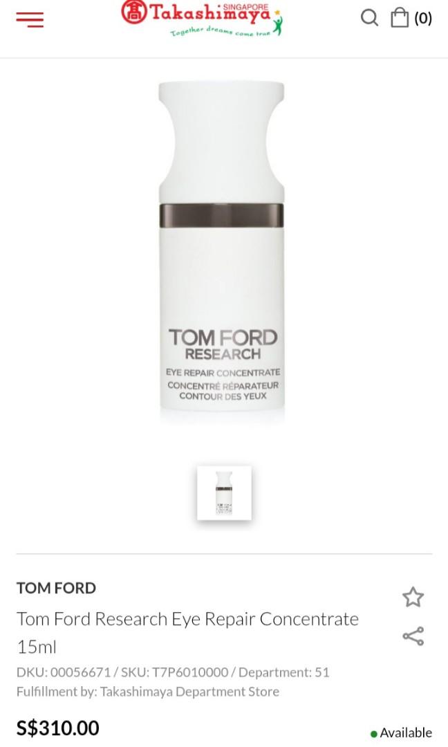 TOM FORD Research Eye Repair Concentrate, Beauty & Personal Care, Face,  Face Care on Carousell