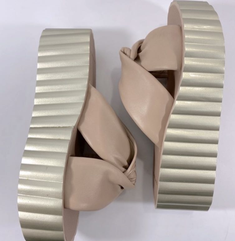 Tory Burch Knotted Scallop Wedge Slide Sandals