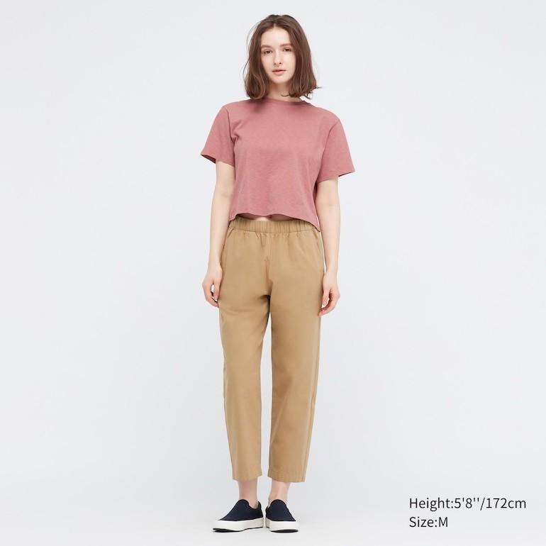 WOMEN'S COTTON RELAXED ANKLE PANTS