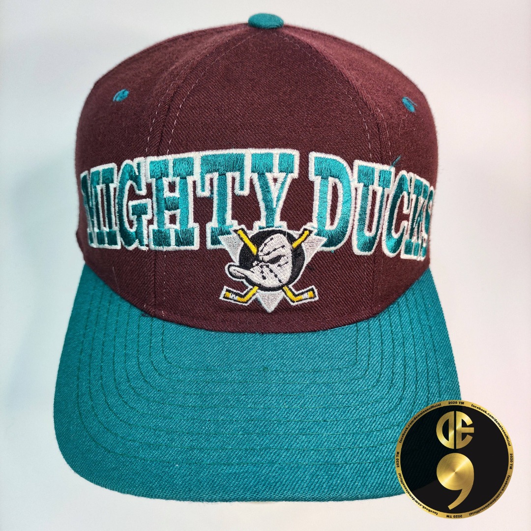 Vintage Anaheim Mighty Ducks Snapback Hat. Signatures Hockey NHL Teal Cap  Rare