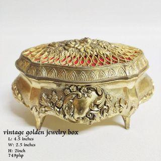 Vintage Golden Jewelry box