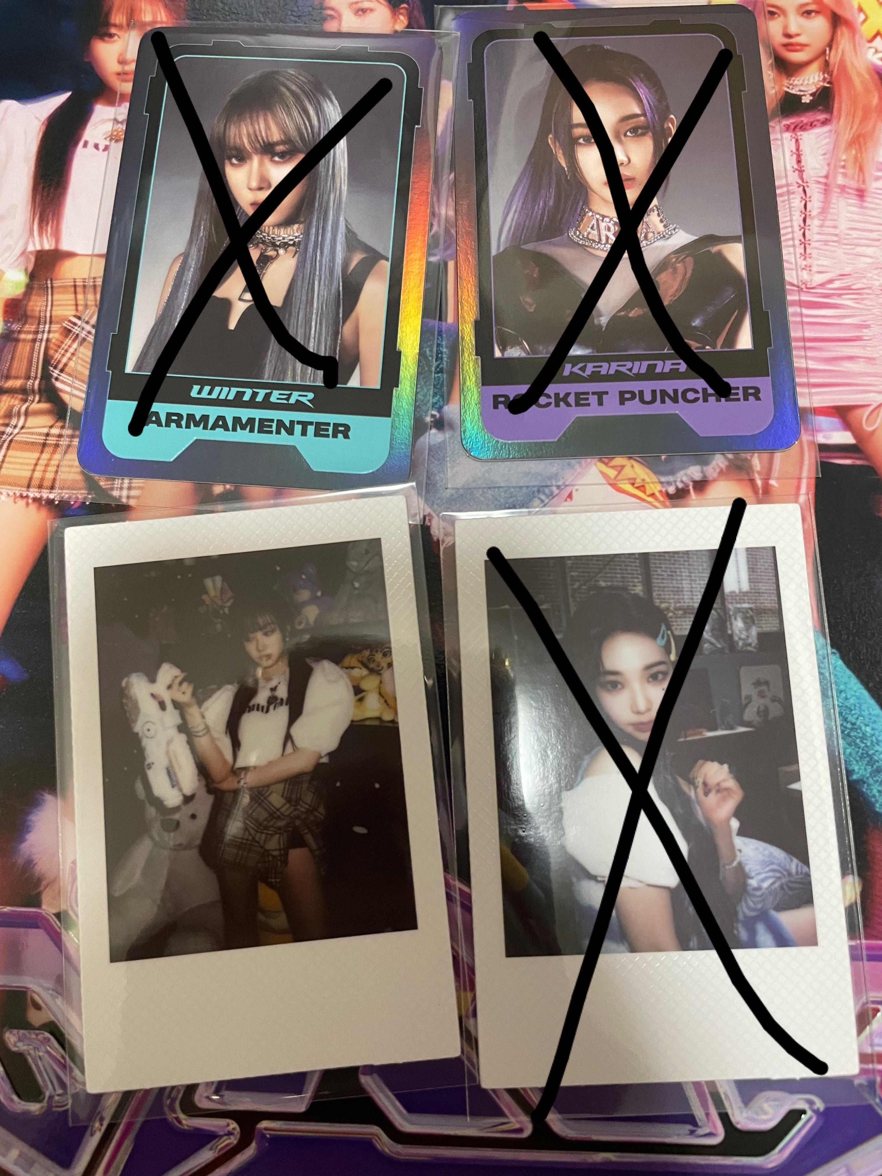 WTS] Aespa Girls Kwangya Character Card and Polaroid Karina Winter