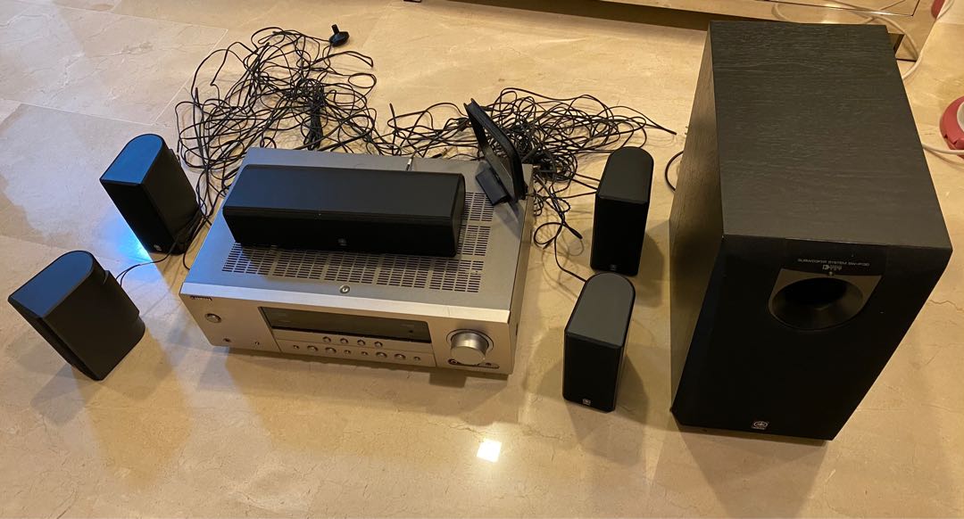 Yamaha home theatre amplifier and 5.1 speakers, Audio, Soundbars