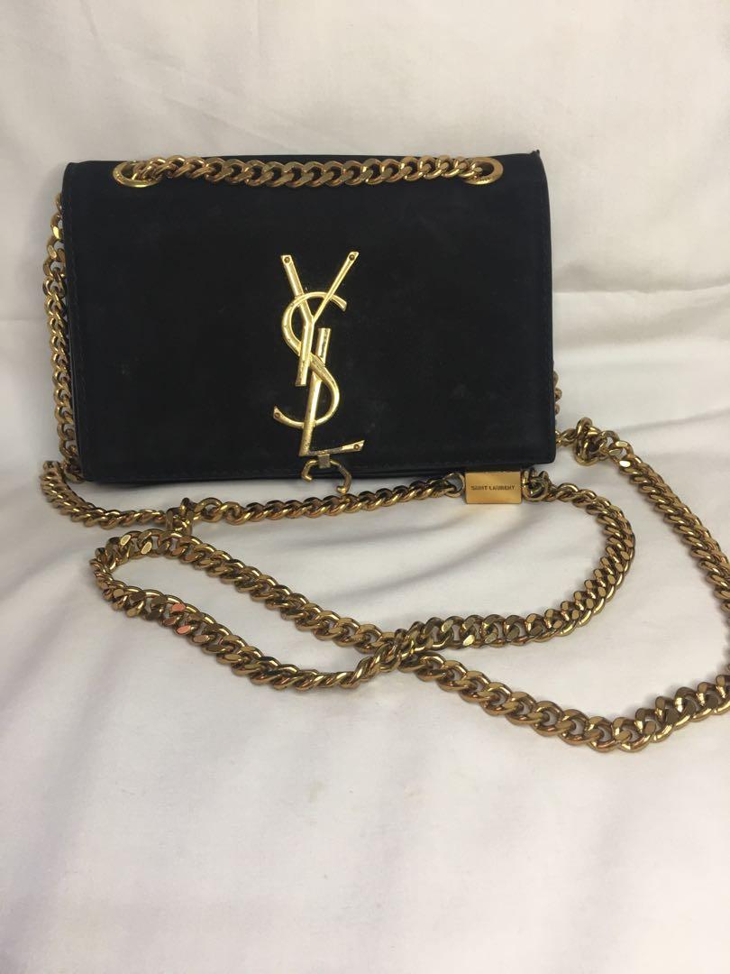 Ysl Mini Kate Velvet, Luxury, Bags & Wallets On Carousell