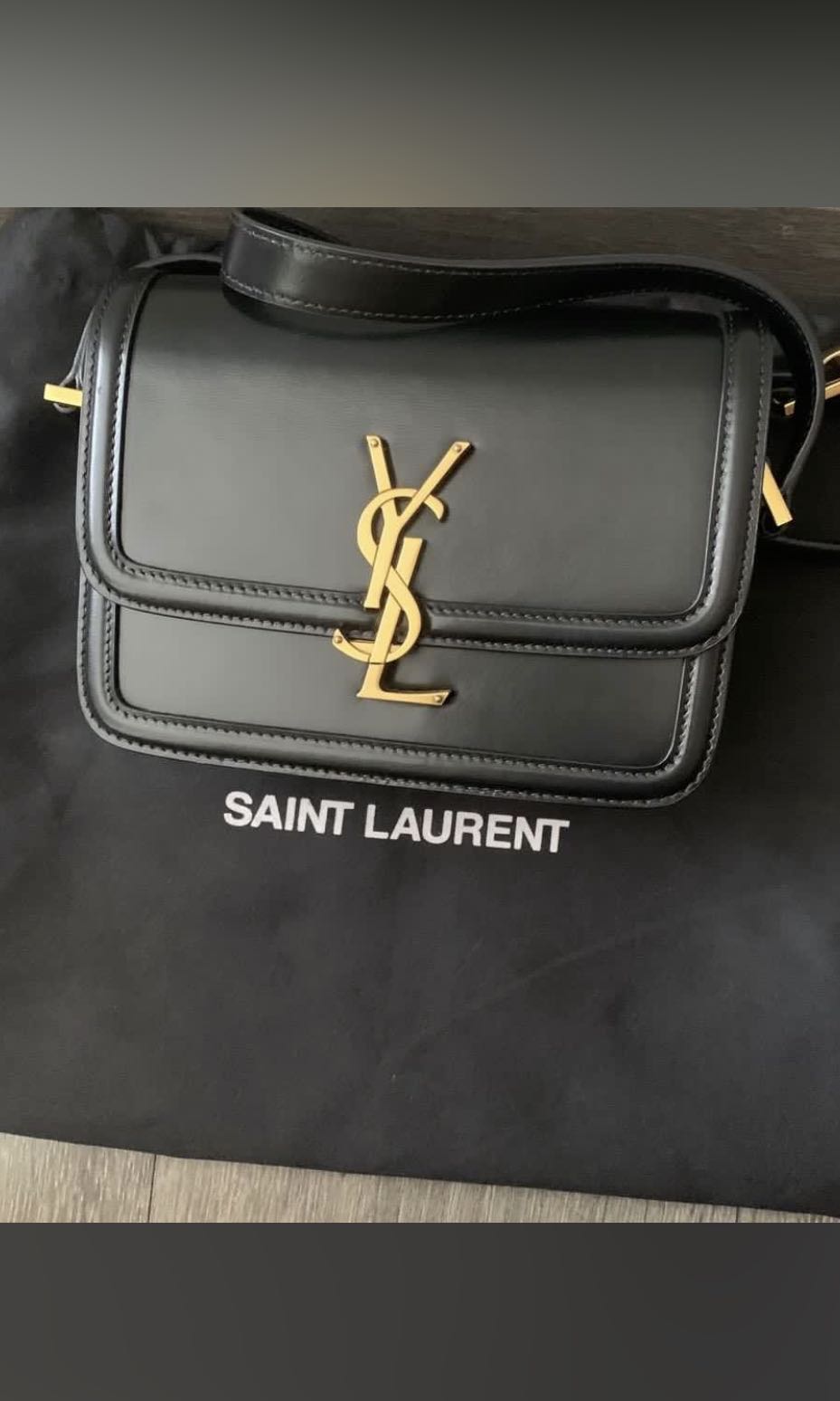 Solferino small satchel in box saint laurent leather