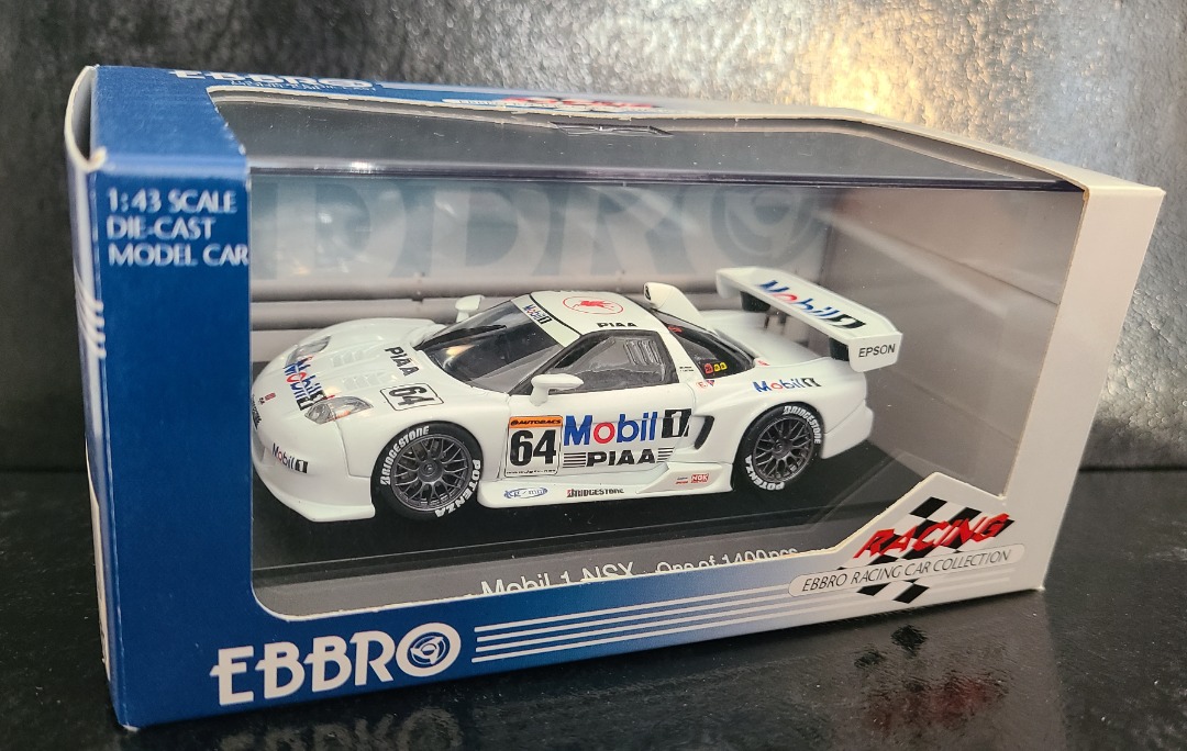 1/43 1:43 Ebbro Honda NSX JGTC 2002 #64 Mobil 1, 興趣及遊戲, 玩具