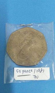 1981 D.G.Reg.F.D - 50 new pence