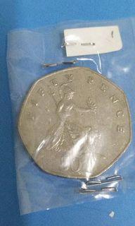 1982 D.G.REG.D Elizabeth II -50 pence - vintage coin