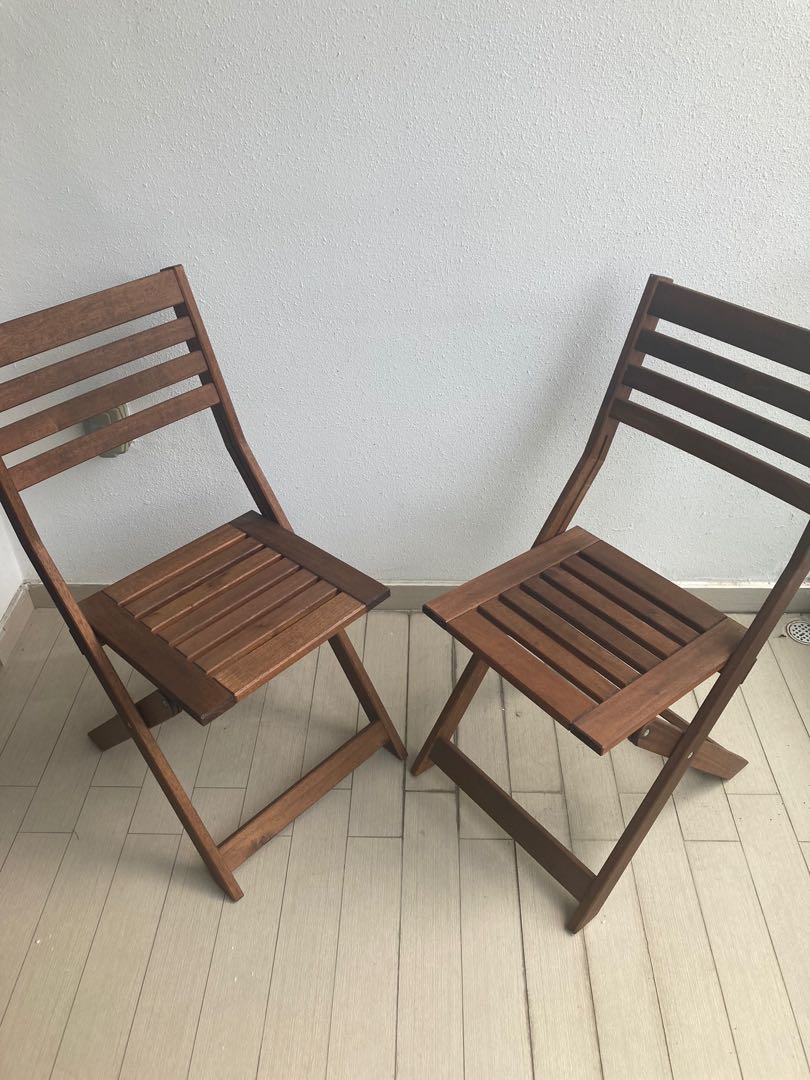 2 folding chairs APPLARO IKEA, Furniture & Home Living, Outdoor