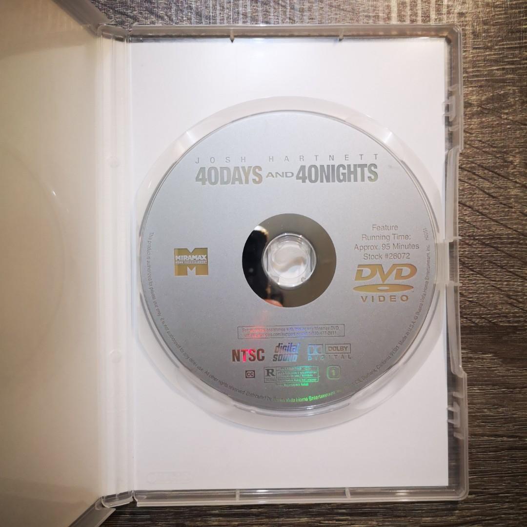 40 Days and 40 Nights DVD (Category: CDs & DVDs) located in Quezon City. Submitted by pinkskies_media (Listing ID 1174385546, Image 3). Description: Starring Josh Hartnett and Shannyn Sossamon Pre-loved DVD Zero to minimal scratches Please note that this is Region 1 DVD so your player must be region-free or can play DVDs from USA..