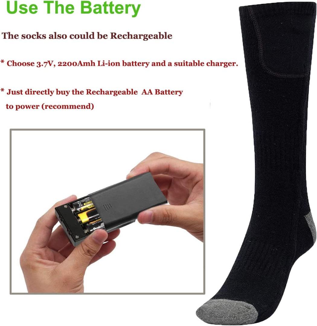 4.5V Electric Heated Socks Rechargeable Battery Foot Winter Warm Hunting  Socks