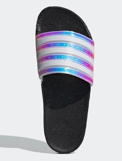Adidas Adilette Boost Slide Sandals Iridescent Black Ultraboost Yeezy,  Men's Fashion, Footwear, Slippers u0026 Slides on Carousell