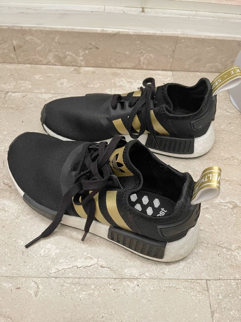 Adidas nmd without laces sale gold