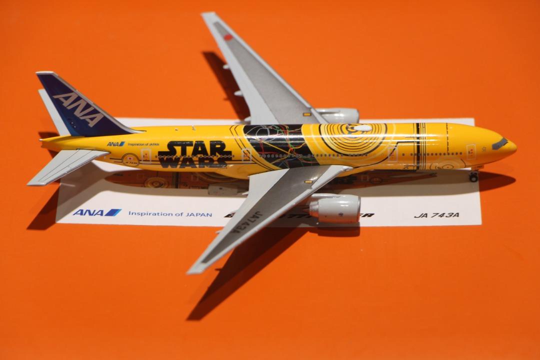 2 Pack Japan ANA Ltd Ed Airplane Star Wars C-3PO & BB8/R2D2 Boeing 1/500 Scale 