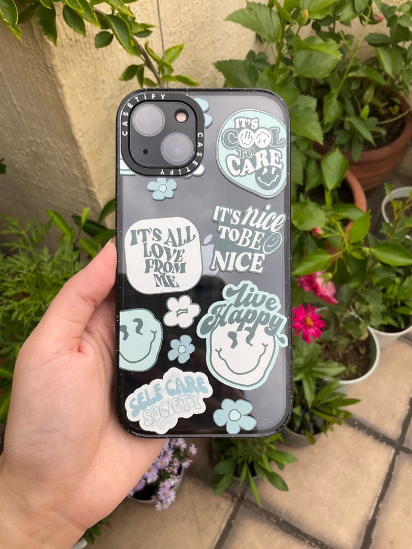 Authentic Impact Casetify Case for iPhone 13 Live Happy Neutral