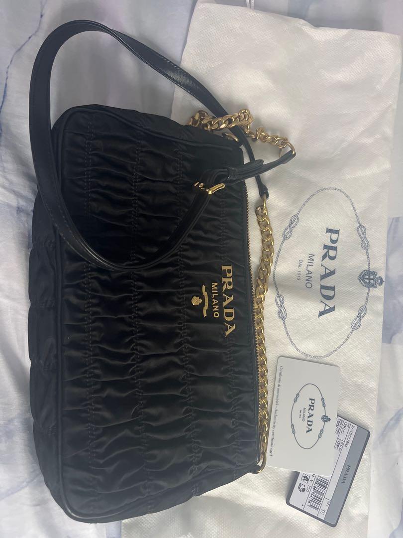 Authentic Prada 1BH152 Tessuto Gaufre Sling Bag (Black), Luxury, Bags &  Wallets on Carousell