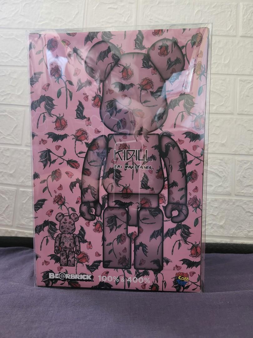 Bearbrick KIDILL x ERI WAKIYAMA 100% & 400% Set ( BAT & ROSE PINK