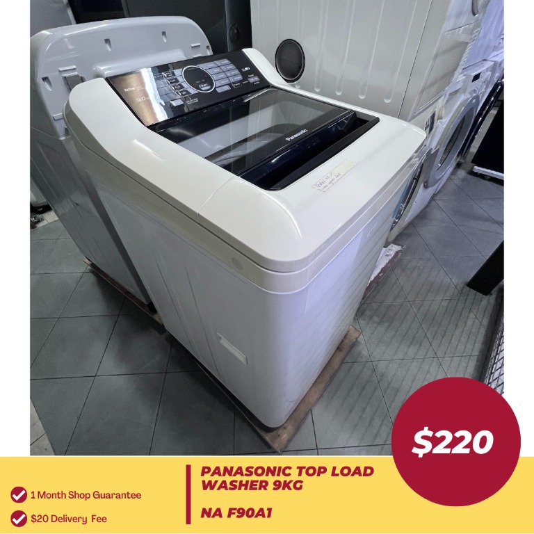 BEST DEAL! PANASONIC Top Load Washer 9Kg NA F90A1, TV & Home Appliances
